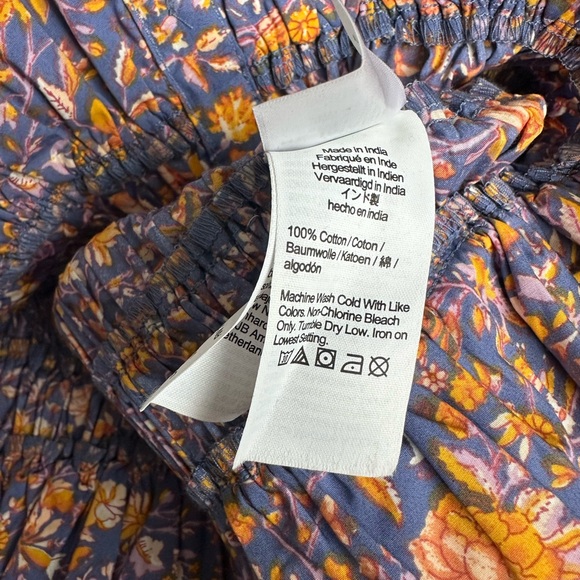 J. Crew Purple and Orange Floral Smocked Tank Top - Picture 3 of 5